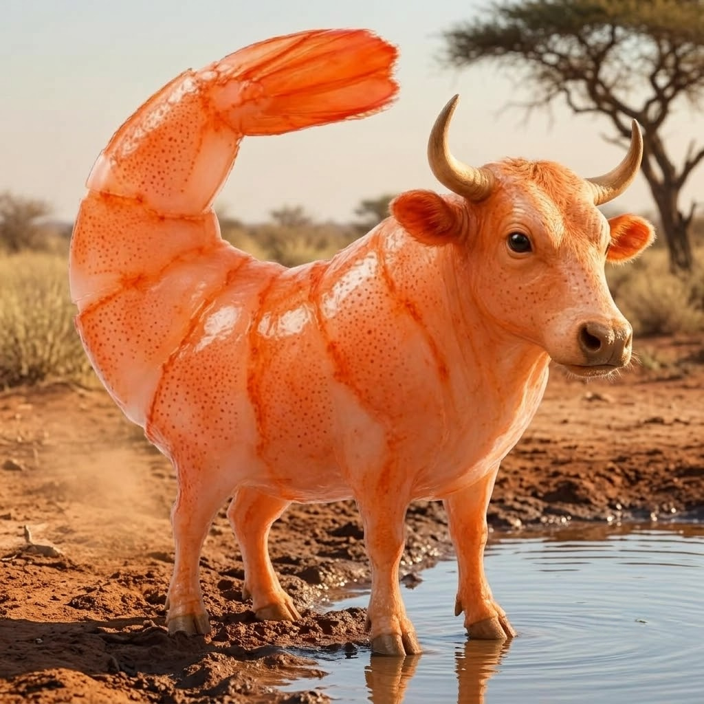 Shrimp Bull at the watering hole